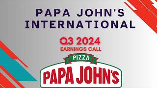 Papa Johns International PZZA Q3 2024 Earnings Call [upl. by Kial]