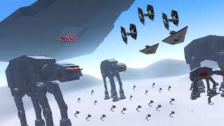 Epic Invasion of HOTH FORTRESS in NEW Star Wars Mod  Ravenfield Battle Simulator [upl. by Nitsreik781]