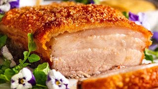 Slow Roasted Pork Belly  Crispy Crackling ultra tender flesh [upl. by Gneh213]