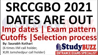 SRCCGBO 2021 notification is out Important dates exam pattern syllabus  Should you apply [upl. by Abad]