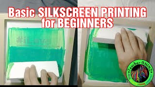 Basic Silkscreen Printing for beginners  Using a paper stencil silkscreenprinting [upl. by Ajin]