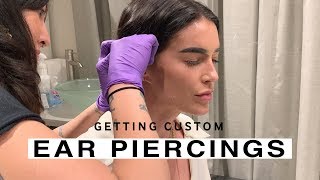 Getting Custom Ear Piercings  Brittany Xavier [upl. by Trula]