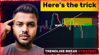 Revealing my SECRET Trendline Break Strategy by CAPS [upl. by Barimah]