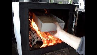 How to burn sawdust in a wood stove shorts [upl. by Fellner]