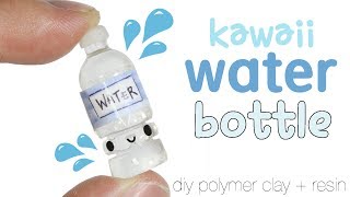 How to DIY Kawaii Water Bottle Polymer ClayResin Tutorial [upl. by Merilyn835]