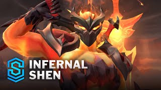 Infernal Shen Wild Rift Skin Spotlight [upl. by Nomyar979]