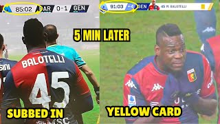 Mario Balotelli Booked 5 Minutes into Debut For Genoa [upl. by Amle]