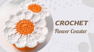 Crochet Flower Coaster [upl. by Artiek530]