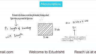 mensuration class 6thArea and Perimeter [upl. by Ashti924]