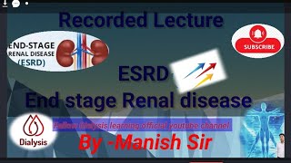 ESRD End stage Renal Disease [upl. by Yelsna449]