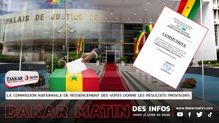 🔴COUR DAPPEL DE DAKAR  LES RESULTATS PROVISOIRS DES ELECTIONS LEGISLATIVES I JEU 21 NOV 2024 [upl. by Eirac]