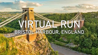 Virtual Run  Bristol Harbour England  4K POV Treadmill Scenery [upl. by Pasco590]