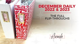 December Daily 2022 amp 2023  FULL FLIP THROUGHS  Amanda Rowinski [upl. by Yllus]