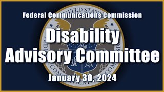 Disability Advisory Committee Meeting  January 2024 [upl. by Gillian]