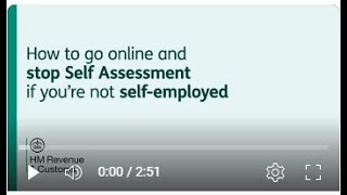 How to go online and stop Self Assessment if youre not selfemployed [upl. by Putscher]