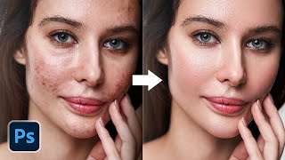 3 Superfast Ways to AutoRepair Skin  Free Actions  Photoshop Tutorial [upl. by Heinrik]