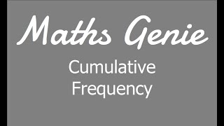 Cumulative Frequency [upl. by Adaran]