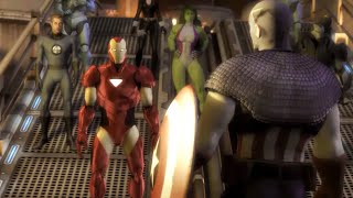 Marvel Ultimate Alliance 2 All Cinematic Scenes [upl. by Keelia]