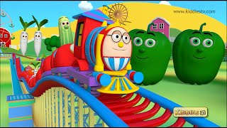 Meet your Vegetable friends on a Roller Coaster with Humpty the Train  Kids videos  Kiddiestv [upl. by Sreip]