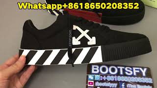 Off White Low Vulcanized Canvas Shoes Black from BOOTSFY [upl. by Biddick557]