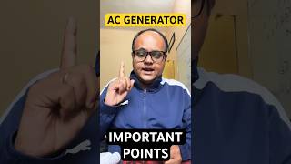 AC Generator Important Points physics shorts engineering [upl. by Assirralc]