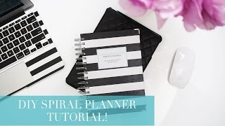 How to Make Your Own Spiral Planner  DIY Tutorial [upl. by Kenric207]