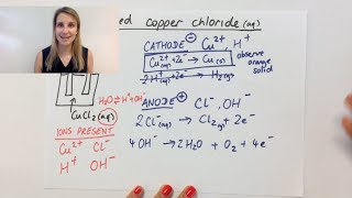 Electrolysis of concentrated copper II chloride aq CuCL2 GCSE Chemistry [upl. by Nilecoj]