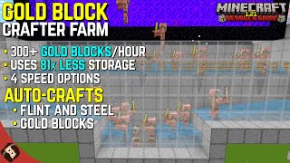 BEST GOLD BLOCK FARM NO WASTE  Minecraft Bedrock Tutorial 121 [upl. by Rafael]