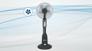 ACS300 Alva Air  40Cm Pedestal Mist Fan Black With Remote [upl. by Ahsaei]