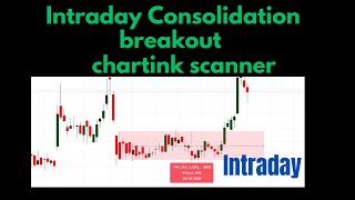 Intraday Consolidation breakout chartink  Intraday Range Breakout screener in chartink [upl. by Armington453]