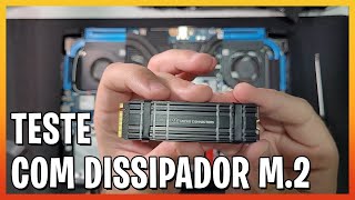 Teste com DISSIPADOR SSD NVME M2  Melhora a Temperatura e Desempenho Teste no SAMSUNG EVO 980 [upl. by Binah]