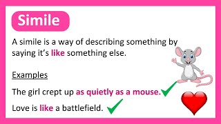 What is a SIMILE ☀️ Learn with Examples [upl. by Madden589]