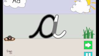 How to write a continuous cursive a alphabet letter [upl. by Wolsky]