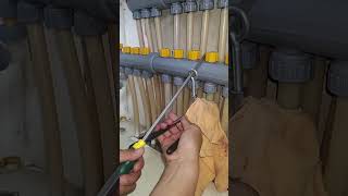 Water heating pipe joint tightening process Good tools and machinery can increase work efficiency [upl. by Ramat]