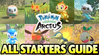 How to Get ALL STARTER POKEMON in Pokemon Legends Arceus [upl. by Onitnas]