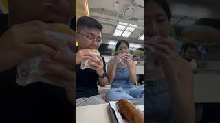 lotteria is elite korea lotteria food mukbang couple [upl. by Meesak823]