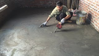 Concrete Floor Leveling Trick with Sand and Cement  How to Screed Floor [upl. by Ihtac]