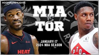 Miami Heat vs Toronto Raptors Full Game Highlights  Jan 17  2024 NBA Season [upl. by Hoang]