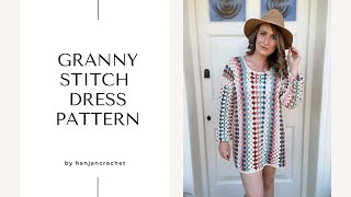 Granny Stitch Dress Pattern and Tutorial [upl. by Aihsoek]