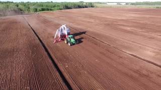 Tracadie NB Peat Moss Harvesting Aug 13 2016 DJI 0040 [upl. by Trager941]