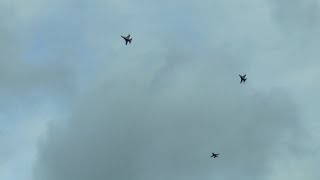 F16 flyover Brunssum at Memorial day Margraten 2022 [upl. by Raynah623]