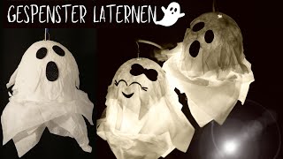 Gespenster Laterne Basteln – DIY Halloween Laterne [upl. by Helmut]