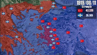 GrecoTurkish war everyday using Google Earth in 40 seconds [upl. by Liartnod]