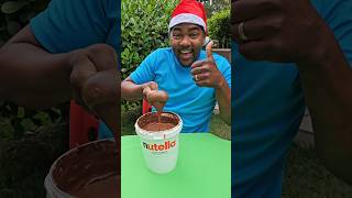 Coração de Nutela 😱🎅😋 funny nutella [upl. by Enelkcaj]