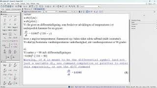 Væksthastighed ud fra differentialligning i Maple  eksempel [upl. by Enihpesoj]
