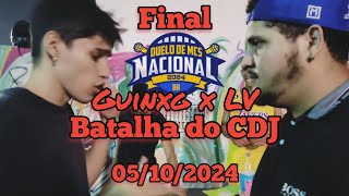 SELETIVA REGIONAL GUINXG 🆚 LV  BATALHA DO CDJ  FINAL 05102024 [upl. by Harald282]