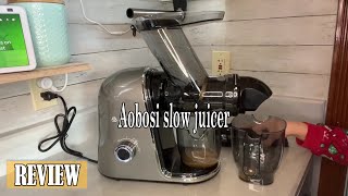 Aobosi Slow Juicer Machines with XL Tube Review [upl. by Nesahc]