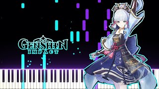 Genshin Impact Demo OST  Kamisato Ayaka Camellia in Winter Snow  Piano Cover Synthesia「ピアノ」 [upl. by Annovy628]