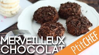 Recette de merveilleux au chocolat  Ptitchefcom [upl. by Esiahc86]