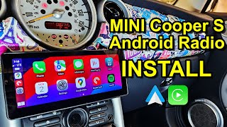 Installing an Android Head Unit in a MINI Cooper with Harman Kardon R50 R52 R53  HK Enabler [upl. by Drucilla]